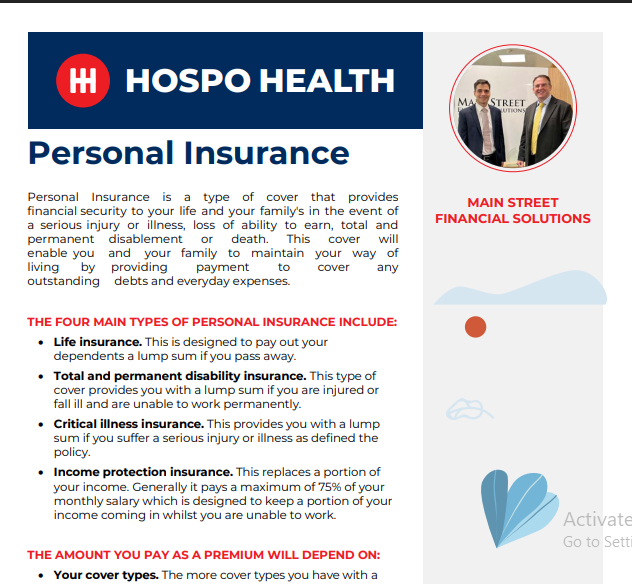 Financial health – insurance