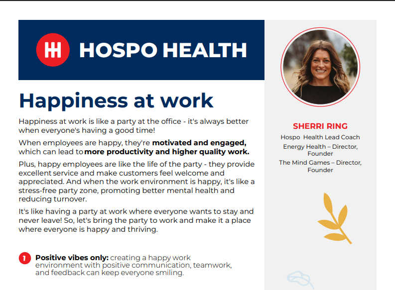 Happiness at work