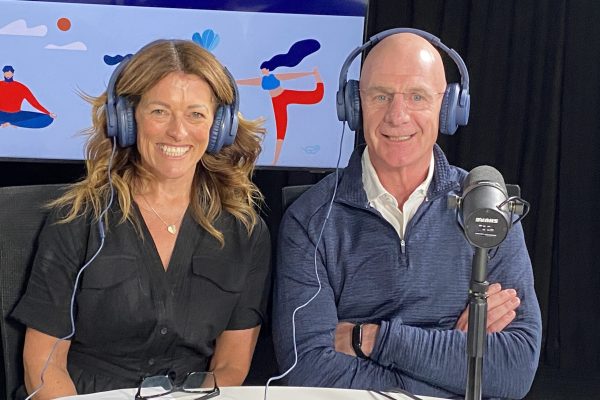 Sherri Ring and Peter Gutwein, podcast hosts